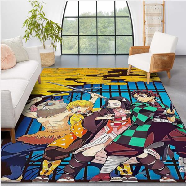 Demon Slayer Anime Zenitsu Tanjiro Nezuko Rug Demon Slayer Merch 0533