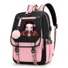 Demon Slayer Nezuko Backpacks for Men Anime School Bag for Teenager Canvas Laptop Back Pack Women - Demon Slayer Merch