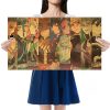 WINMIR Hot Anime Posters Demon Slayer Home Decor Painting Horizontal Long Picture Retro Kraft Paper Poster - Demon Slayer Merch