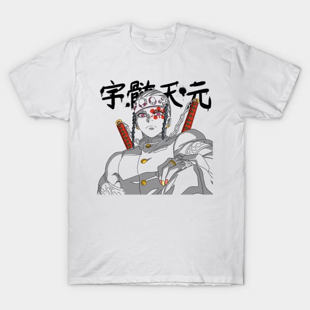 Uzui Tengen Demon Slayer Anime Black T-Shirt